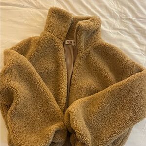 Free People Camel Sherpa Jacket